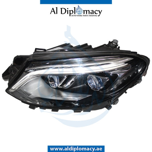 Left Headlight, DYNAMIC Led, EMPTY for Mercedes-Benz GLE Class W166 (2011-2019) models, Part Number UN-1668200759